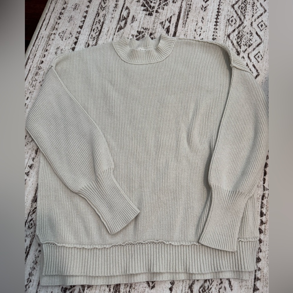 Cozy Light Cream Knit Sweater